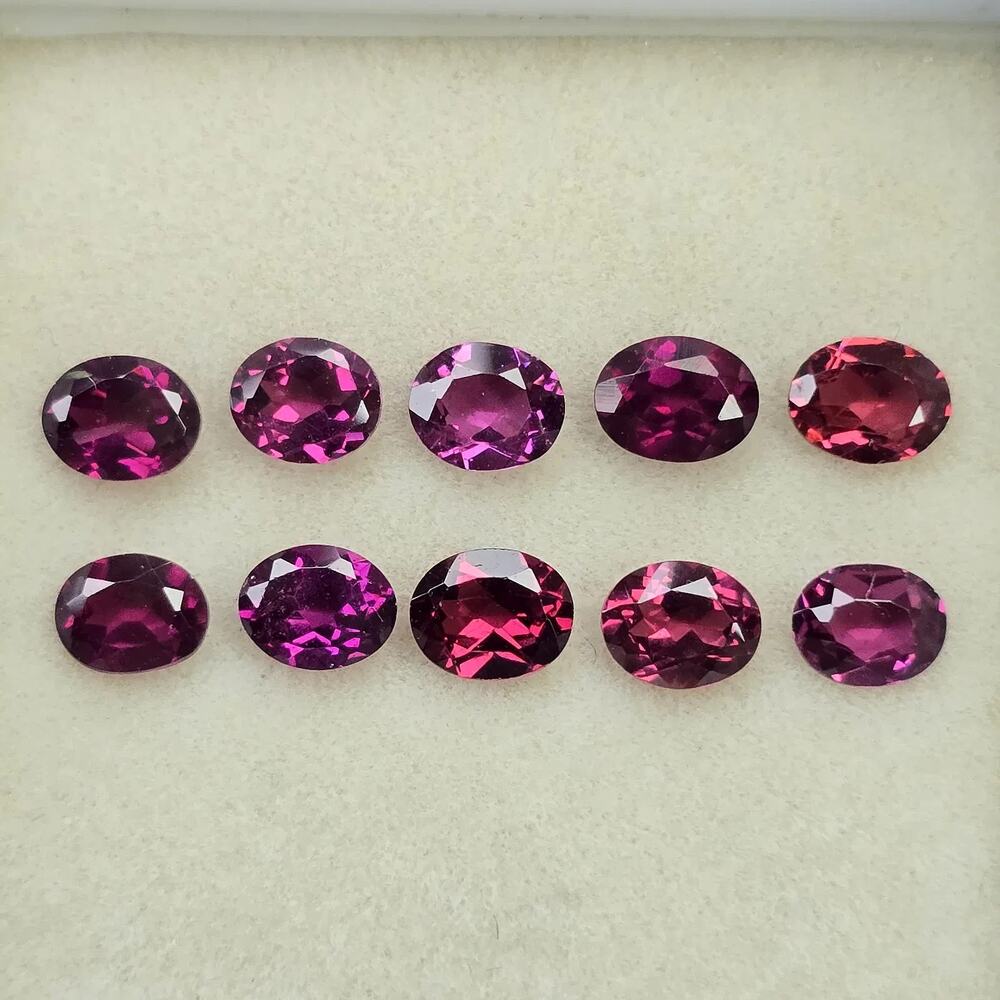 Natural Rhodolite Garnet 4ct Oval Set 5x4mm Loose Gemstones